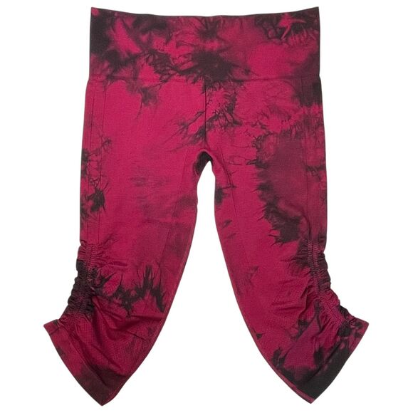Lululemon In The Flow Crop II Size 8 Wine Berry/Bordeaux Drama Leggings Capri - Picture 2 of 11